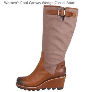 EUC Pair Of Womens Sorel 'Cool Canvas Wedge' Boots